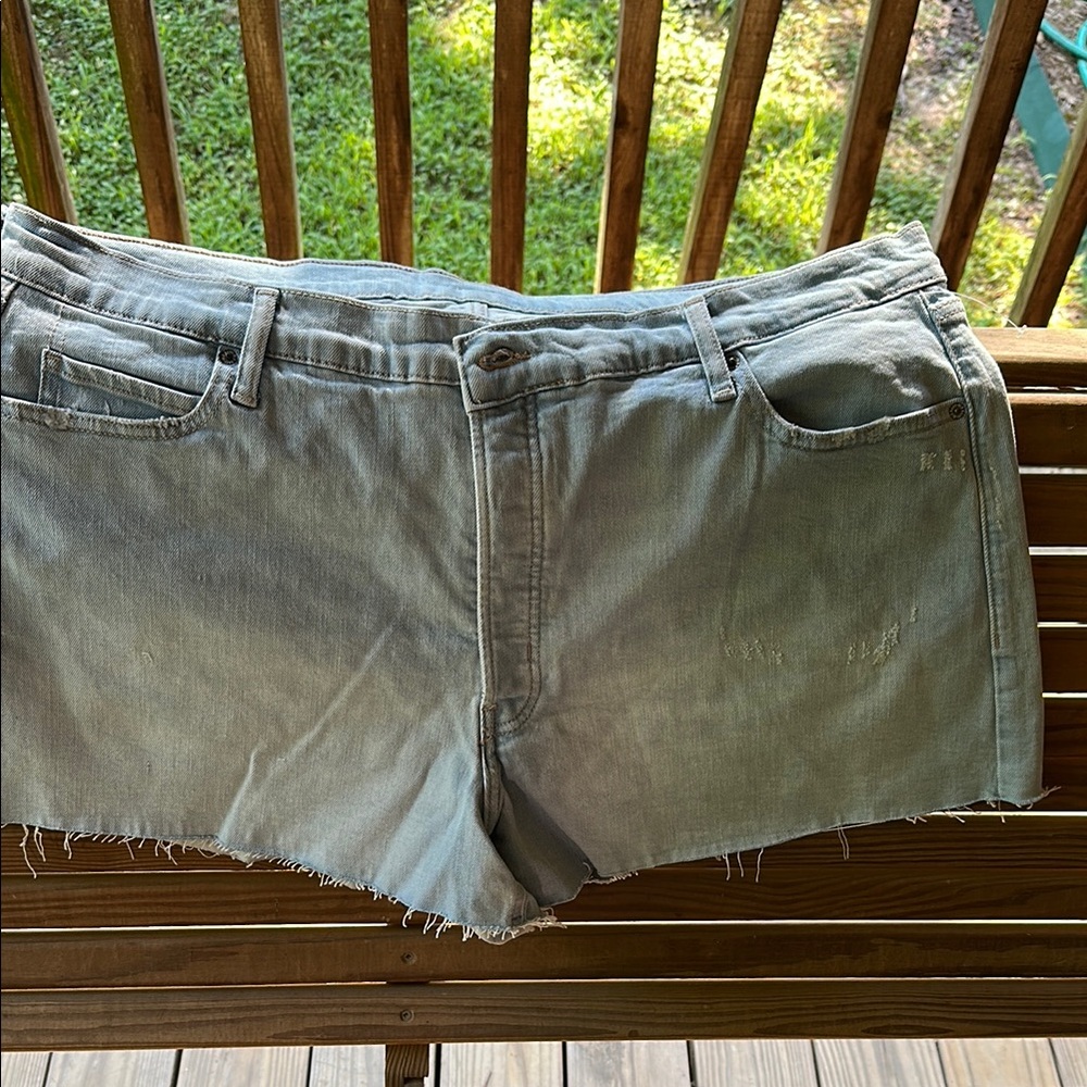 Stylish Gray Denim Jean Shorts